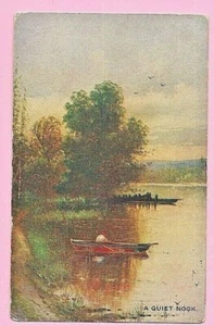 KEVII 1907 FOTO POSTAL 1/2d Cubierta "Un Rincón Tranquilo" - D/s LONDRES S5 - Imagen 1 de 2