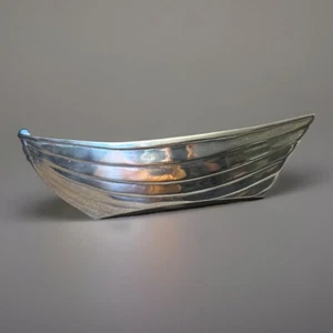 Boat Serving Dish Mariposa 11" x 5" 100% Recycled Aluminum Made In Mexico - Picture 1 of 5