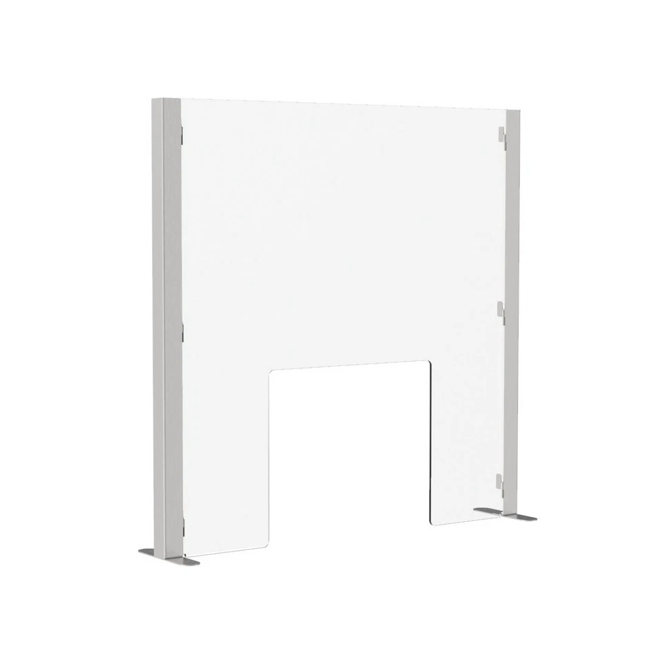 DISPLAYPRO Sneeze Guard Clear Acrylic Protection Screen Plastic & Stainless Office Guard