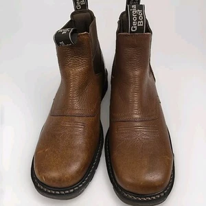 Georgia Boot Carbo-TEC LT Chelsea Waterproof Work Boots Brown Men's Size 9.5W - Picture 1 of 9