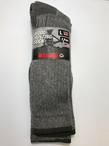 Wolverine Hunter Wool Over-the-Calf Boot Sock, Large, 2 pairs