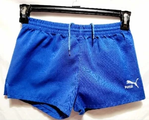 Vintage Kids Size Large Puma Shorts Blue 80s - Picture 1 of 4