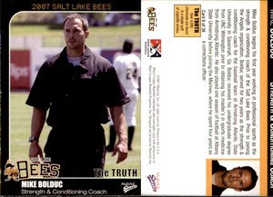 Mike Bolduc 2007 MultiAd Salt Lake Bees #1 Card *AutographDen*