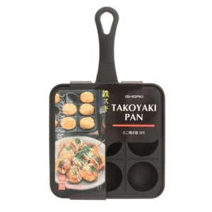 Japanese TAKOYAKI Grill Pan Cooking Plate Round Pancake Puff Octopus Ball Maker - Picture 1 of 3