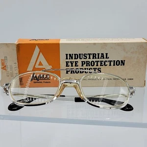Vintage Airco USA Retro Safety Glasses Aviator Pilot Eyeglasses Silver Frame - Picture 1 of 11
