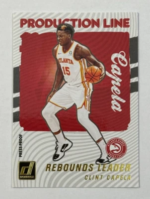 2021-22 Panini Donruss Production Line Press Proof #3 Clint Capela Atlanta Hawks - Image 1 of 2