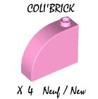Lego 33243 - 4X Brique Brick Modified 1X3x2 Curved Top - Rose Bright Pink - New
