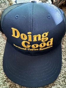 Portland Coffee Roasters Beige Hat SnapBack Cap And Bandanna Made In The USA - Picture 1 of 8