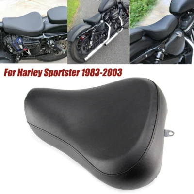 Asiento individual conductor delantero moto para Harley Sportster XL883 XL1200 negro Foto 1 de 4