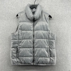 Old Navy Puffer Vest Womens Size XL Gray Insulated Quilted Sleeveless Full Zip - Picture 1 of 10