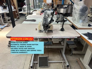 AUTOMATIC SHANK BUTTON SEWER MACHINE - Picture 1 of 9