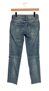 BALMAIN PARIS Women’s Skinny Moto Jeans FR 34 XS US2 - Picture 1 of 14