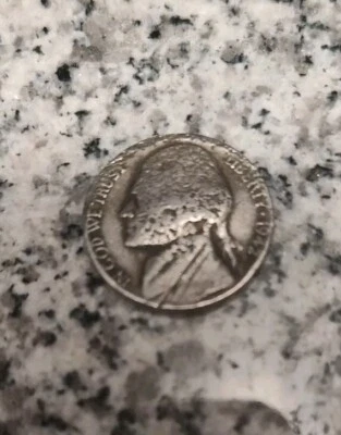 1942 Jefferson Nickel - No Mint Mark. Rare Silver Coin. Five Cent Piece.  - Image 1 of 4