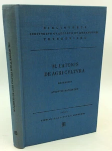 M. PORTI CATONIS: DE AGRI CULTURA by Antonius Mazzarino - 1962 - Latin - Classic - Imagen 1 de 4