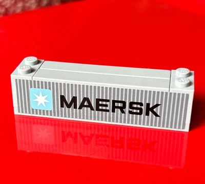 Lego Maersk Line Container Ship 10155 Container Sticker beide Seiten hellgrau - Bild 1 von 2