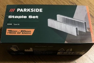 Parkside Staple Set - Type 55 - For Stapler PAT 20-Li A1 - 3000 Staple - Picture 1 of 5