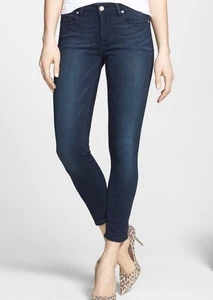 Pantalon mi-hauteur femme Paige Verdugo Crop Jeans 28 bleu foncé délavé - Photo 1/9
