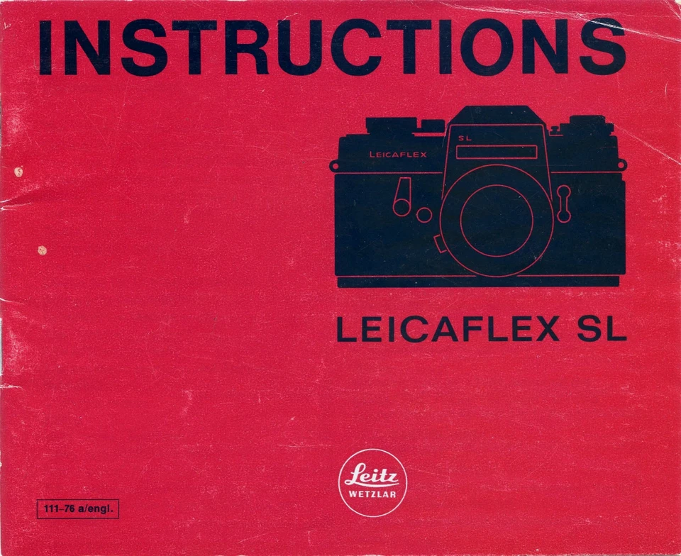 Leica Leicaflex SL Camera  Instruction Manual - Image 1 of 1