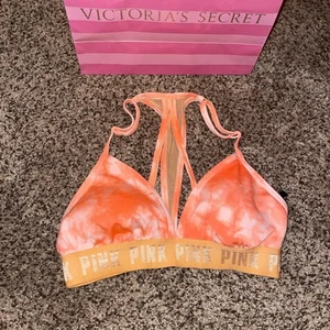 Sujetador deportivo Victoria’s Secret ROSA activo talla M Ultimate ligeramente forrado floral 🍑 - Imagen 1 de 7
