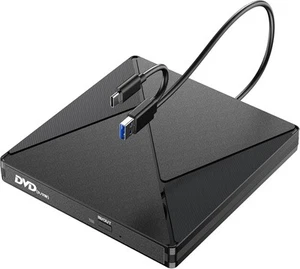 Zewnętrzny napęd CD/DVD USB 3.0 i USB-C do laptopów towar B - Zdjęcie 1 z 7