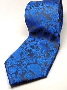 Corbata de hombre ALIZEAL de 63" de largo azul cachemira NUEVA - Imagen 1 de 4