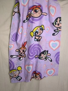 Vintage Y2K Powerpuff Girls Cartoon Network 2000 Twin Sheet Top Flat Sheet Only - Picture 1 of 3