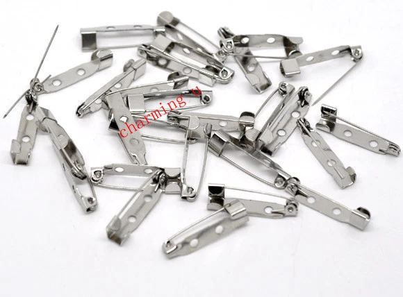 Offerta !20pz base per spille 25x5mm colore argento scuro - Immagine 1 di 1