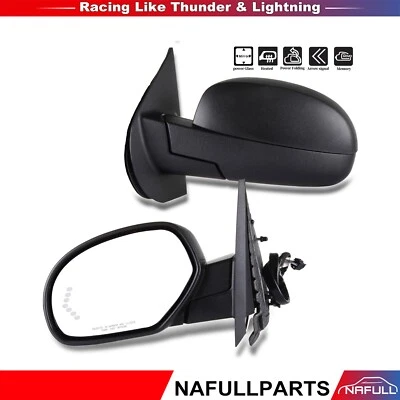Power Fold Memory Heated Puddle light Arrow Signal Mirrors Fits 07-14 Chevy GMC - Image 1 of 4
