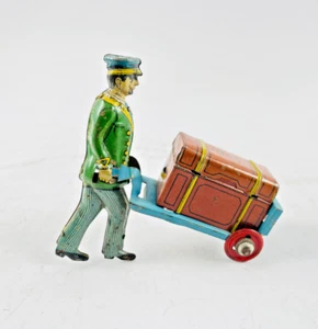 Portamaletas Georg Fischer Penny-Toy No. 240 antiguo 8 cm - Imagen 1 de 7