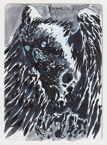 Signed Mindshrieker Proof Sketch MP Innistrad Artist Dave Kendall MTG Magic AP! - Picture 1 of 2