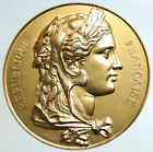 1975 FRANCE Sénat Sénat COURONNE Vintage ANCIENNE Médaille Argent Doré Française i105539
