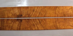 Juego de madera Phoebe dorada llama tablero lateral de guitarra Luthier Supply 33,3 x 5 x 0,25" - Imagen 1 de 4