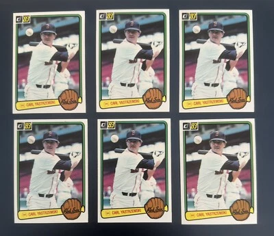 Lote de 6 Carl Yastrzemski Red Sox Hof 1983 Foto 1 de 2