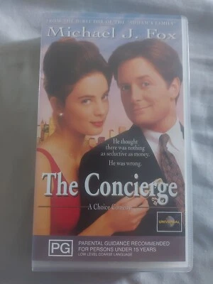 The Concierge VHS Video Tape PAL. FREE POST IN AUSTRALIA Michael J. Fox Anwar - image 1 of 4