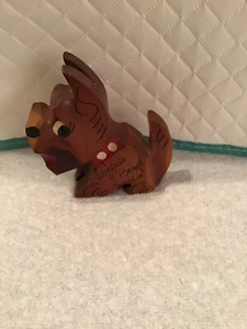 Vintage hölzernes Hundesouvenir aus Virginia Beach, V.A. - Bild 1 von 6