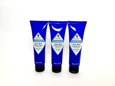 3x Jack Black Turbo Wash  All-Over Wash for Face, Hair & Body 1 fl oz/ 30 ml - Image 1 of 3