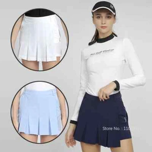 Young Girls Pleated Golf Tennis Skorts High Waist A-Line Elastic Culotte XS-XL - Picture 1 of 12