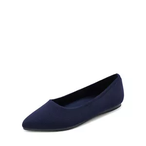 Women Mesh Knit Ballet Flats Breathable Pointed Toe Work Office Flat Shoes - Picture 1 of 26