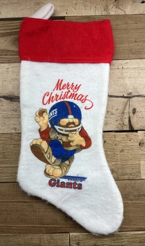 New York Giants Christmas Stocking | NFL Throwback Daniel Jones Vintage 80s Cover