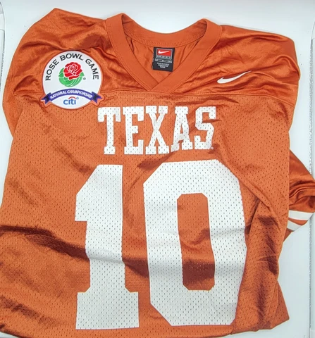 Texas Nike Vince Young Rose Bowl Patch National Championship Jersey Size Small Cover