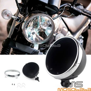 For Harley Softail Sportster Touring Headlight Housing 7'' Headlamp Bulb Bucket - Picture 1 of 9