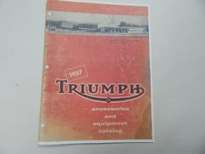 TRIUMPH ACCESSORIES EQUIPMENT CATALOG 1957 COPY TRICOR PRE UNIT RACING SMITHS 6T - Bild 1 von 4