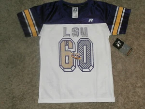 YOUTH BOYS- LSU Tigers #60 Jersey , size: L (10-12) ,color: Purple & White - Picture 1 of 2