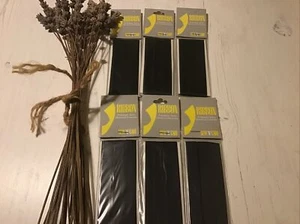 50 Packungen Tootal Polyester Handwerk Satinband (je 13 mm x 2,5 Meter). Schwarz. - Bild 1 von 4