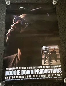 VINTAGE 1989 Boogie Down Productions Ghetto Musik SCHALLPLATTE PROMO POSTER SELTEN - Bild 1 von 1