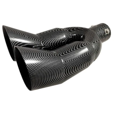 Exhaust Trim Carbon Stainless Steel For Nissan Almera Juke F15 Micra Sentra X-Trail - Image 1 of 4