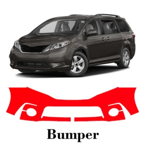 Front bumper PreCut PPF Paint Protection Film For Toyota Sienna SE 2011-2017 - Picture 1 of 7
