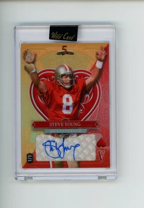 2024 Wild Card 5 Karten Draw Stacked Deck Steve Young Ace of Hearts Auto 1/1 - Bild 1 von 6