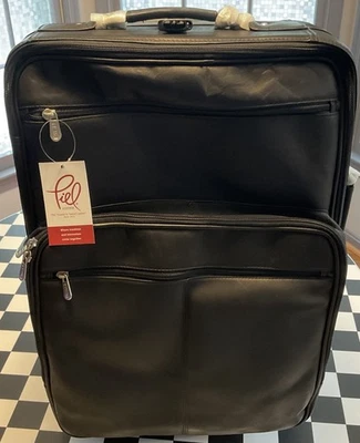 Equipaje Piel 22” con ruedas Traveler negro estilo 2020 nuevo nunca usado Foto 1 de 4