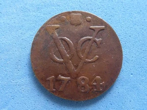2008) Indias Orientales Neerlandesas VOC Duit Utrecht Arms 1784 £4,50 - Imagen 1 de 2